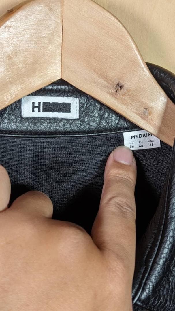 H BEAUTY & YOUTH ディア スキン 鹿革 レザー ジャケット