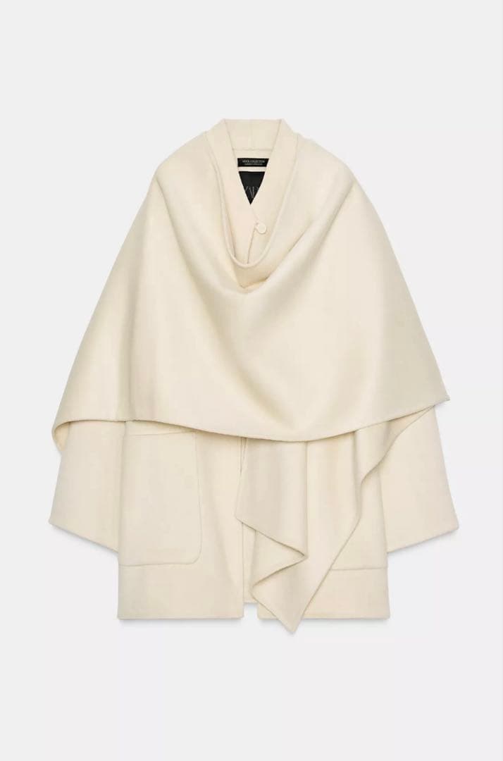 【ZARA】ZW COLLECTION ウールケープコート Sサイズ