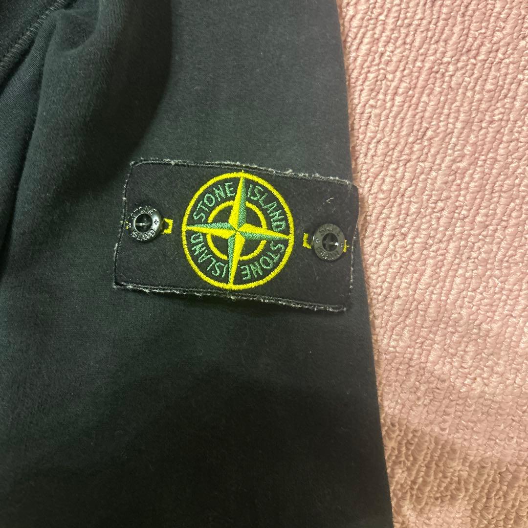 STONE  ブラック クルーネック スウェット