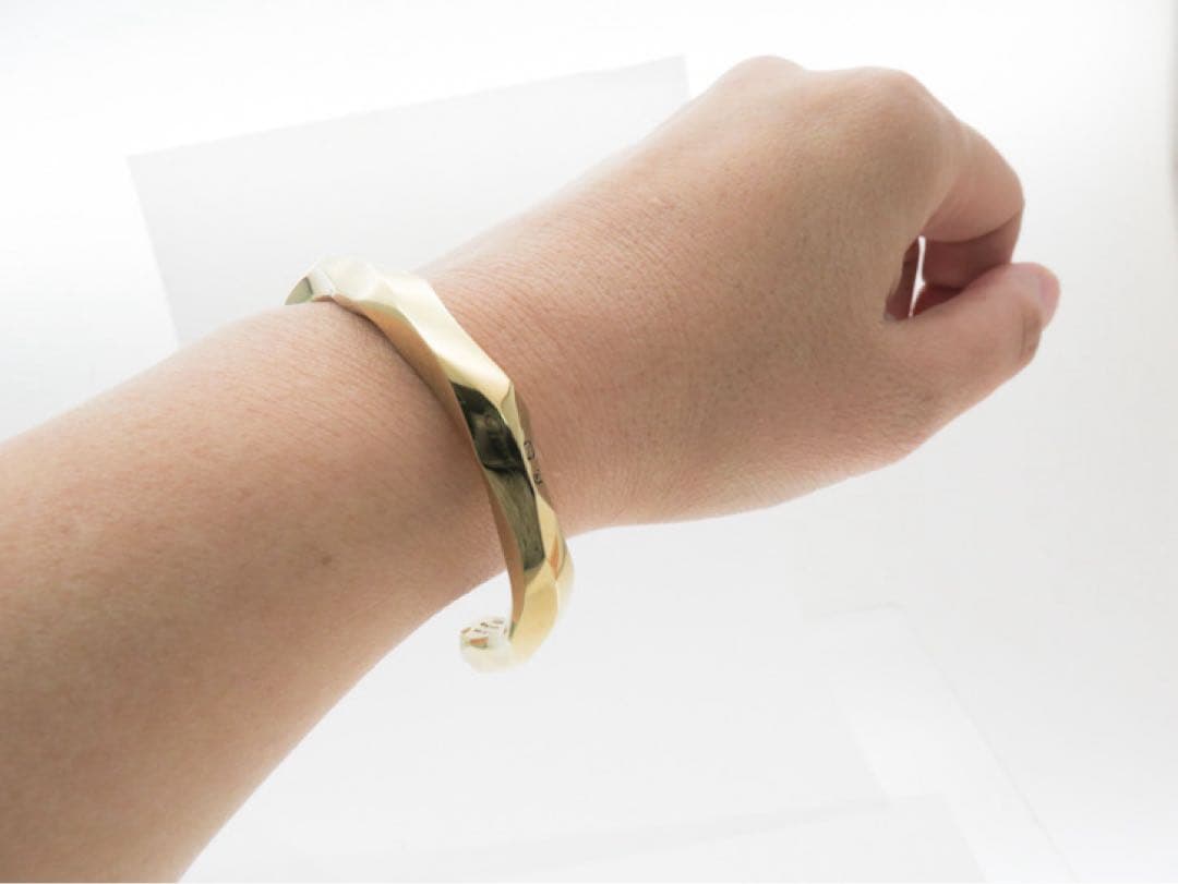 レ*ー様 GARNI ガルニ バングル シルバー　ゴールド仕上げ 約49g