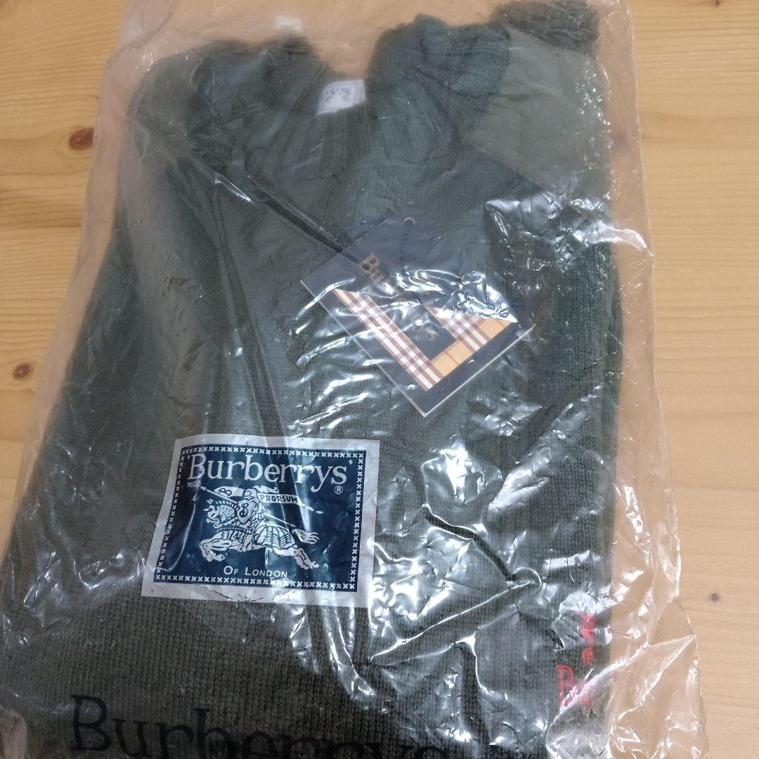 【未使用品】ダークグリーン エルボーパッチ セーター　BURBERRY
