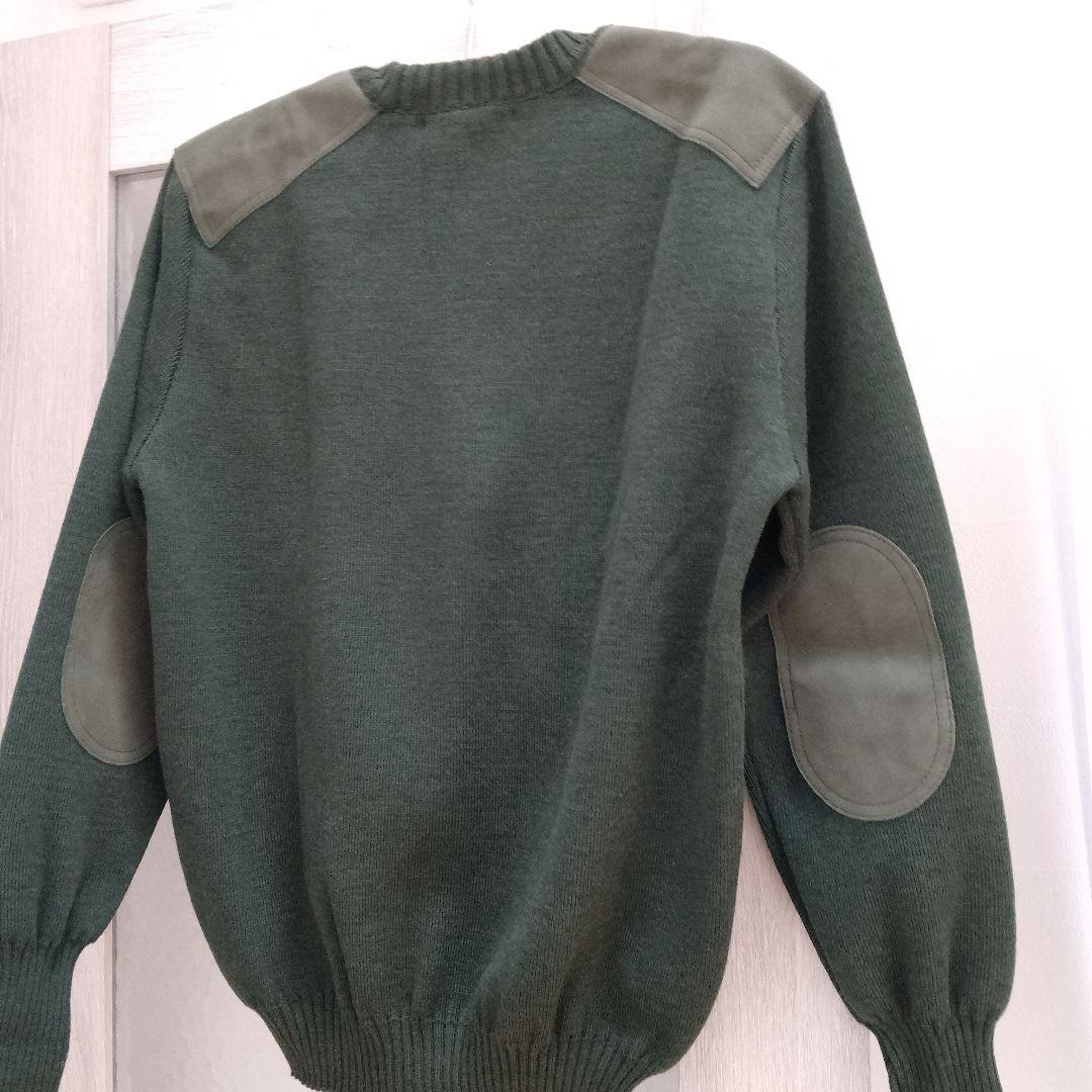 【未使用品】ダークグリーン エルボーパッチ セーター　BURBERRY