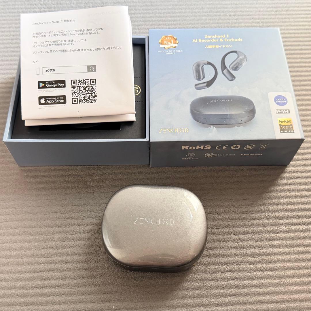 【超美品】Zenchord1 ワイヤレスイヤフォン　ダークグレイ