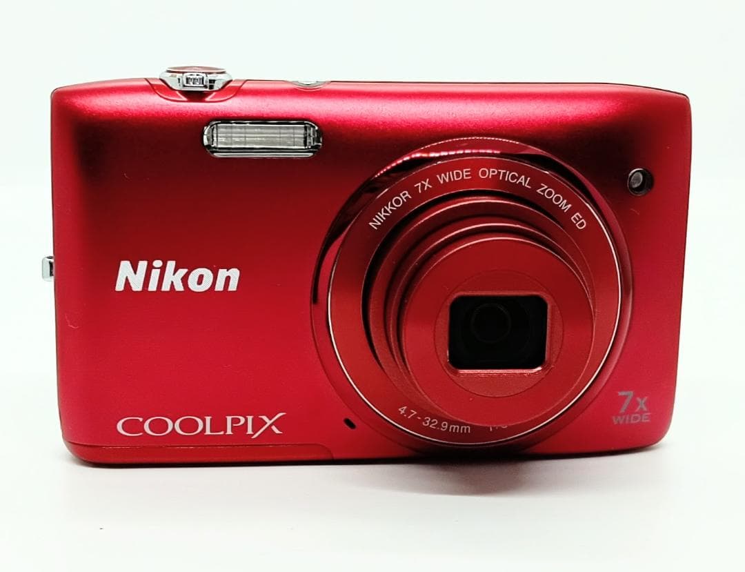 Nikon COOLPIX S3400 赤 7倍光学ズーム 充電器付き 美品