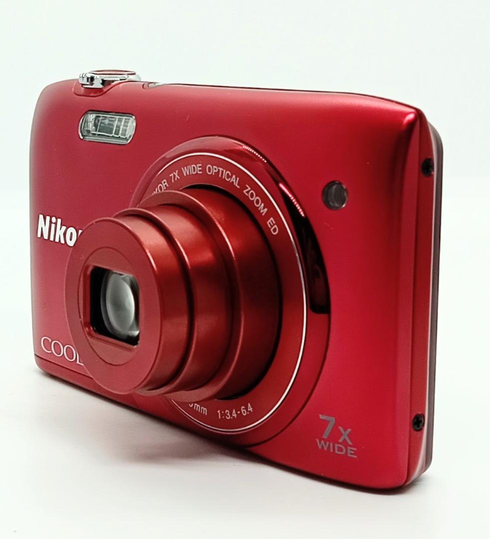 Nikon COOLPIX S3400 赤 7倍光学ズーム 充電器付き 美品