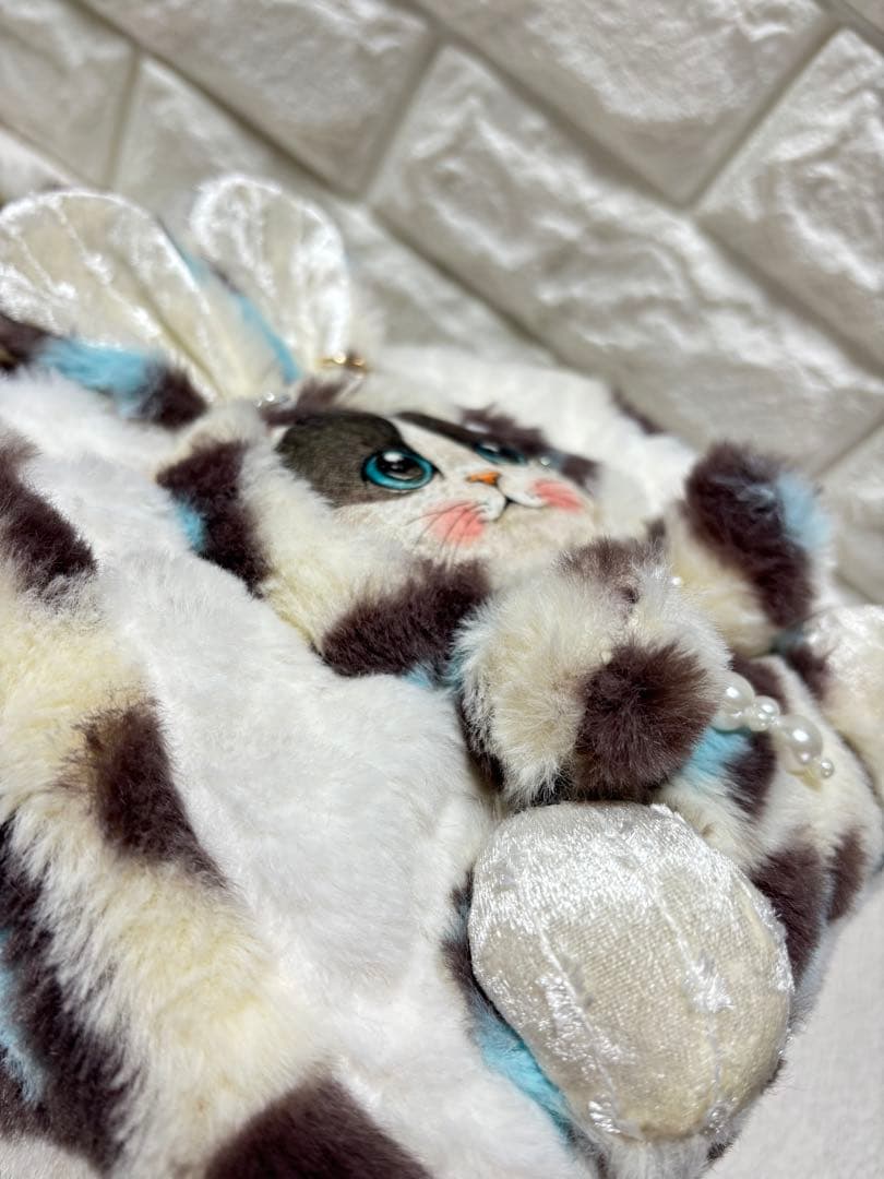 黒*こ様 コヤンイサムチョン　ハンドメイド　ファーバッグ　ハチワレねこちゃん　ヒ