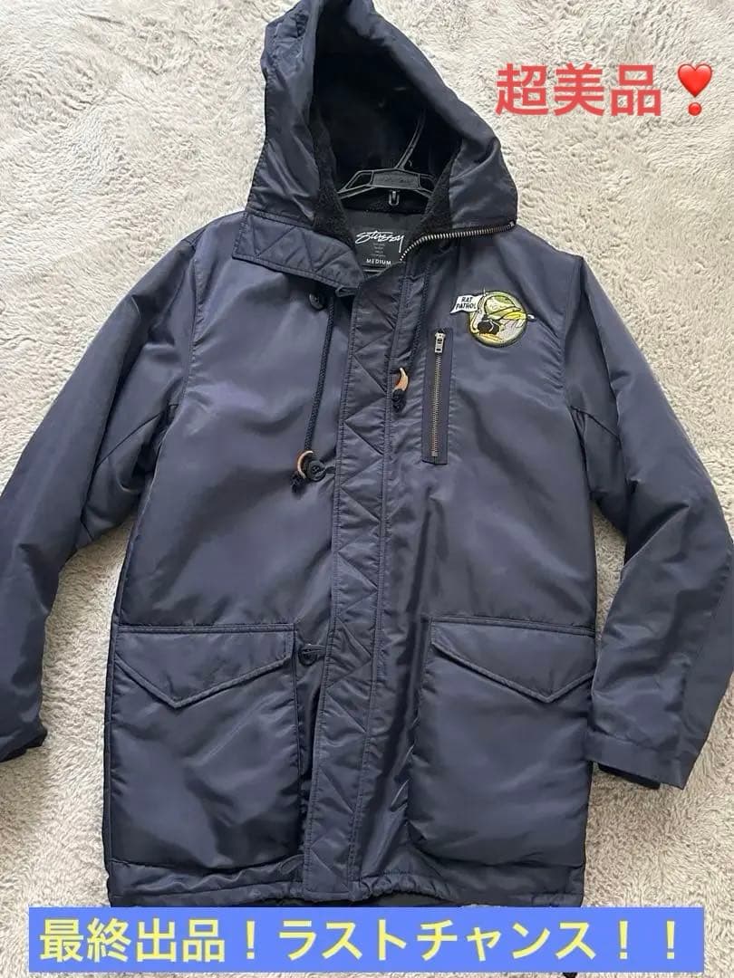 【Stussy 】RAT PATROLモッズコートsizeM紺/最終❣️