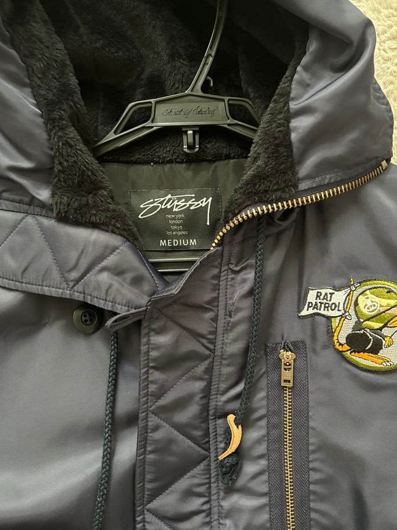【Stussy 】RAT PATROLモッズコートsizeM紺/最終❣️