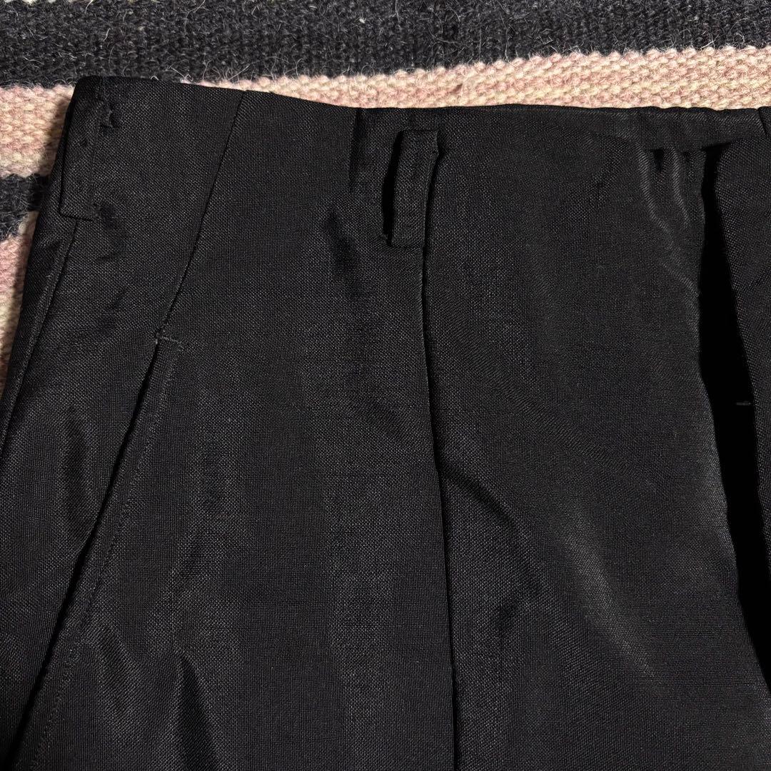 50s 60s レーヨンスラックス　シルク　ヴィンテージ　ブラック　ギャバスラ