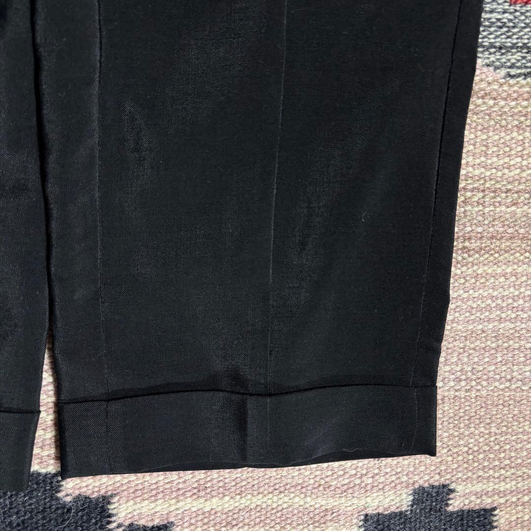 50s 60s レーヨンスラックス　シルク　ヴィンテージ　ブラック　ギャバスラ