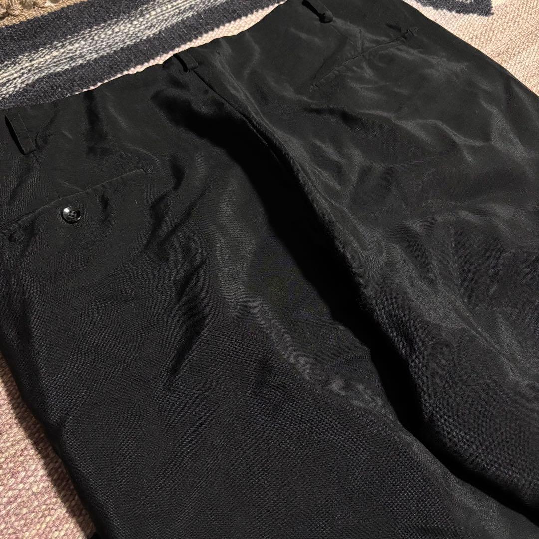 50s 60s レーヨンスラックス　シルク　ヴィンテージ　ブラック　ギャバスラ