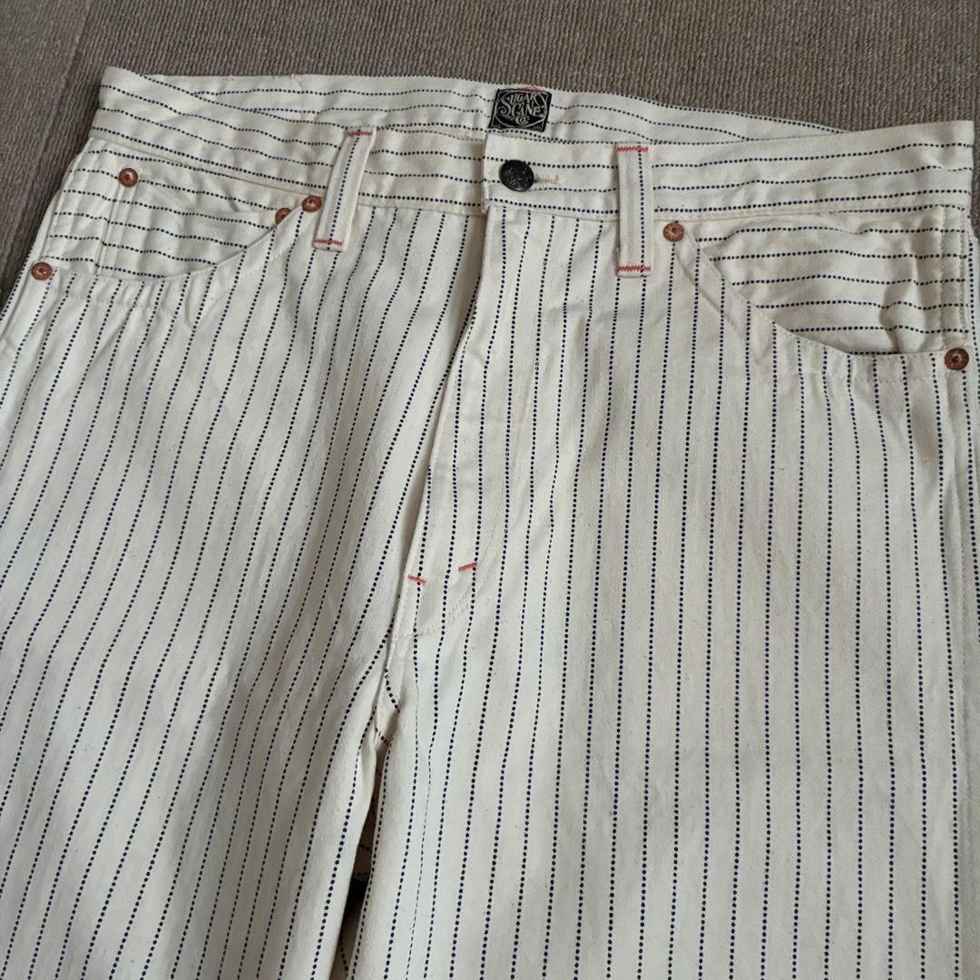 値下げ シュガーケーン ホワイト ウォバッシュ ワークパンツ 32 ペインター