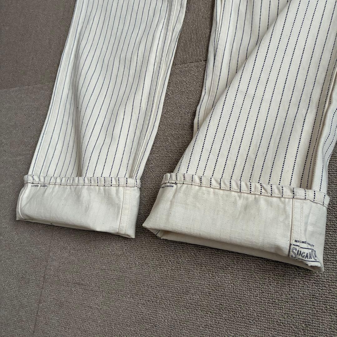 値下げ シュガーケーン ホワイト ウォバッシュ ワークパンツ 32 ペインター