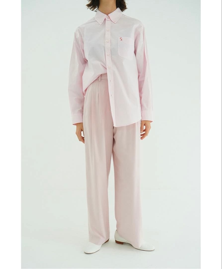 CLANE BASIC TUCK PANTS PINK 0サイズ
