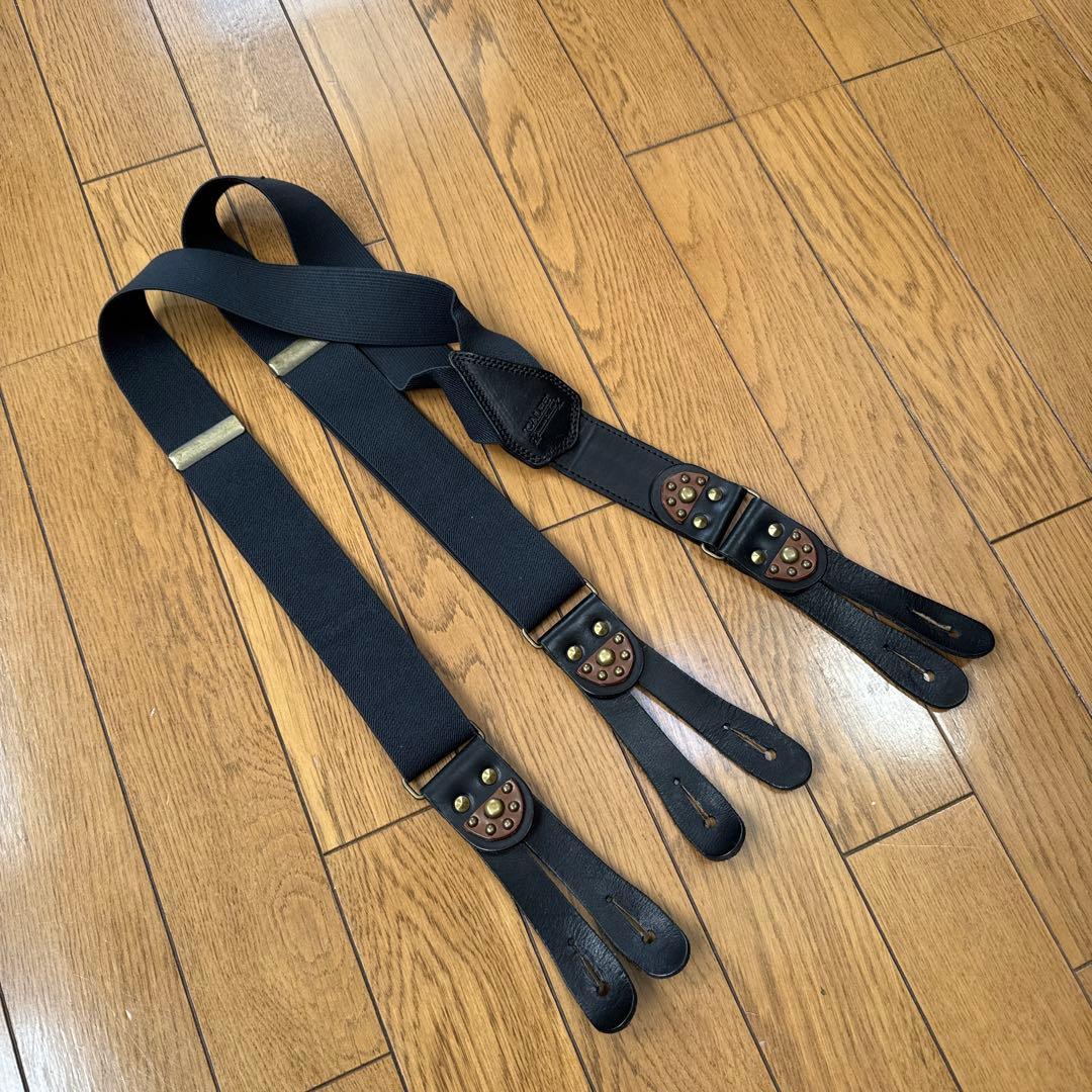 calee スタッズ付き ブラック サスペンダー