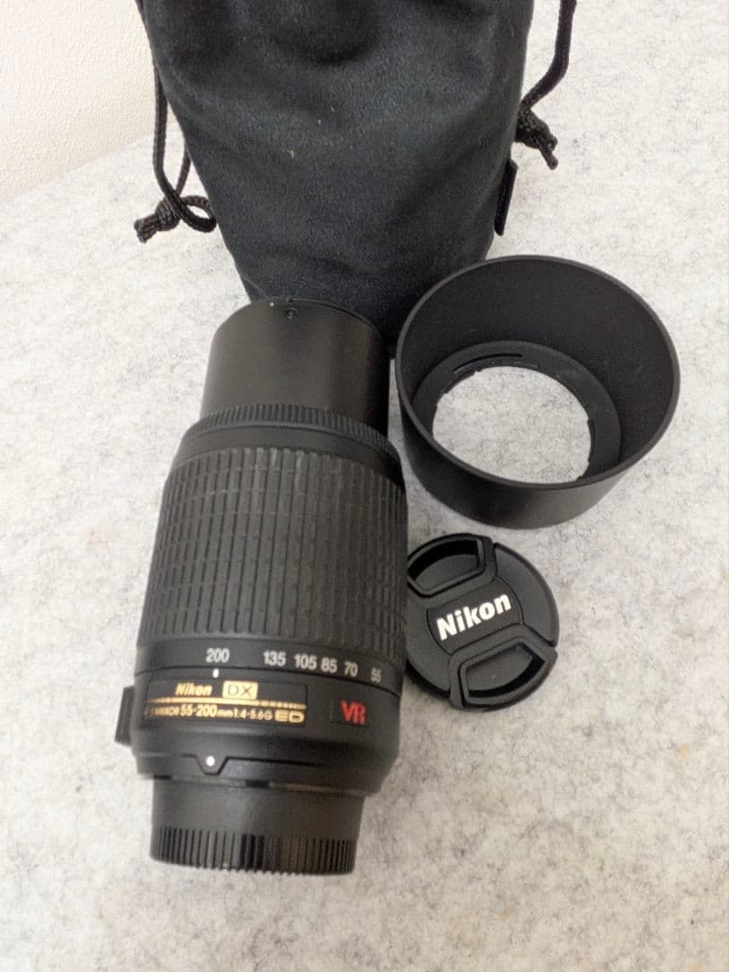美品：Nikon AF-S 55-200mm F4-5.6G EDレンズ