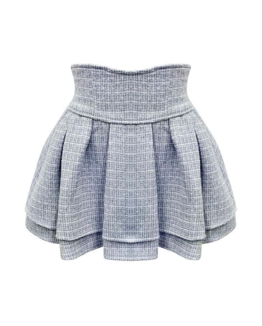 美品 美脚になれる♡ラメツイードスカート ブルー Sサイズ 正規品 ♥