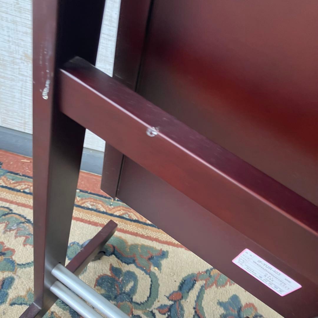 北欧レトロ 塩川光明堂 木製 キャスター付き スタンドミラー 姿見 全身鏡