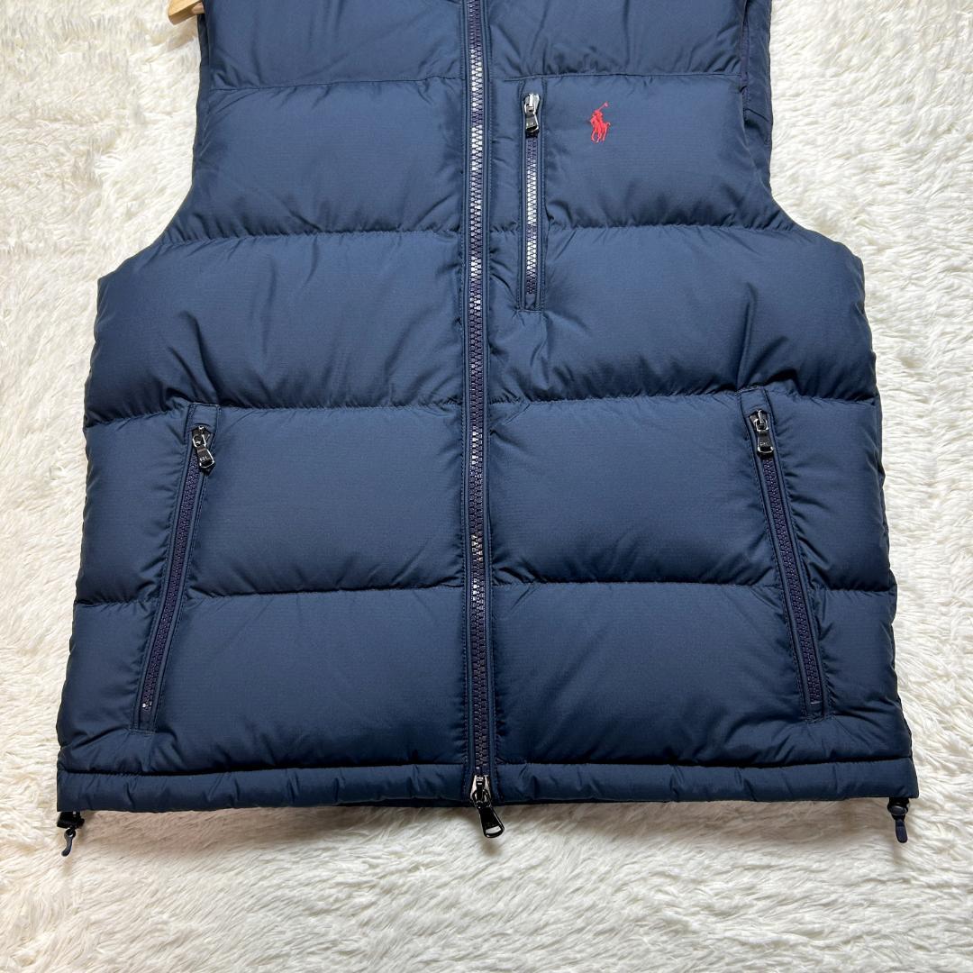 未使用品✨現行 ポロラルフローレン ダウンベスト ポニー刺繍 ネイビー M相当
