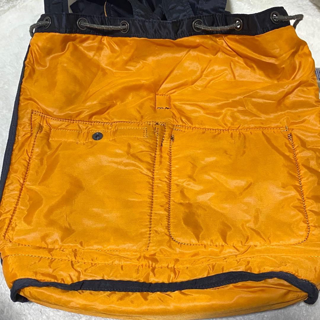 極美品 ポーター タンカー バックパック リュック A4 通勤 大容量 巾着 黒