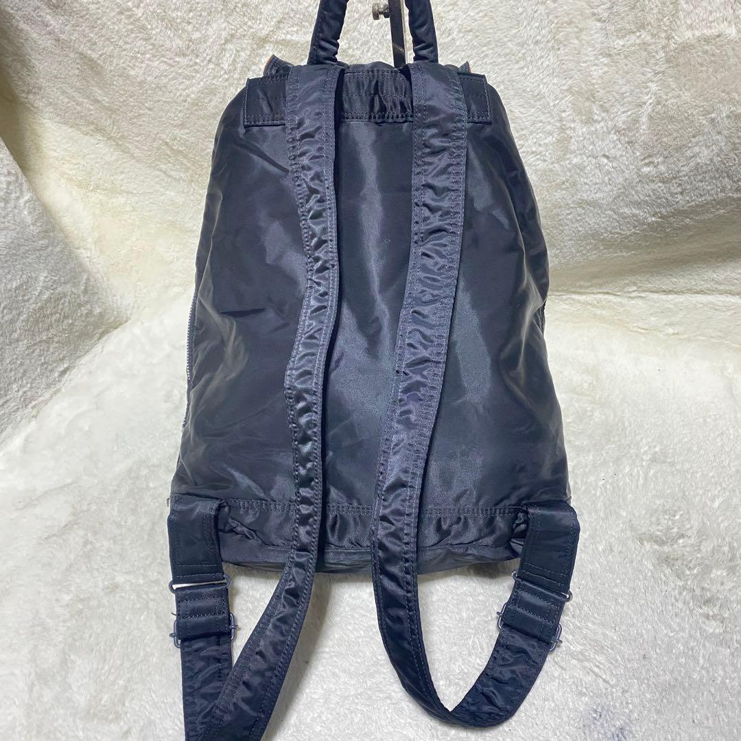 極美品 ポーター タンカー バックパック リュック A4 通勤 大容量 巾着 黒