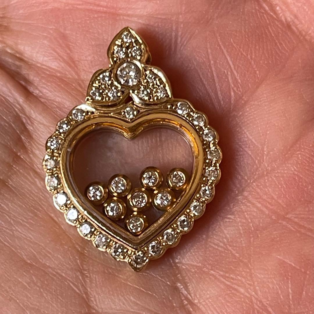 【AB SHOP】ショパール ハッピーダイヤ ムービング風 ハートK18