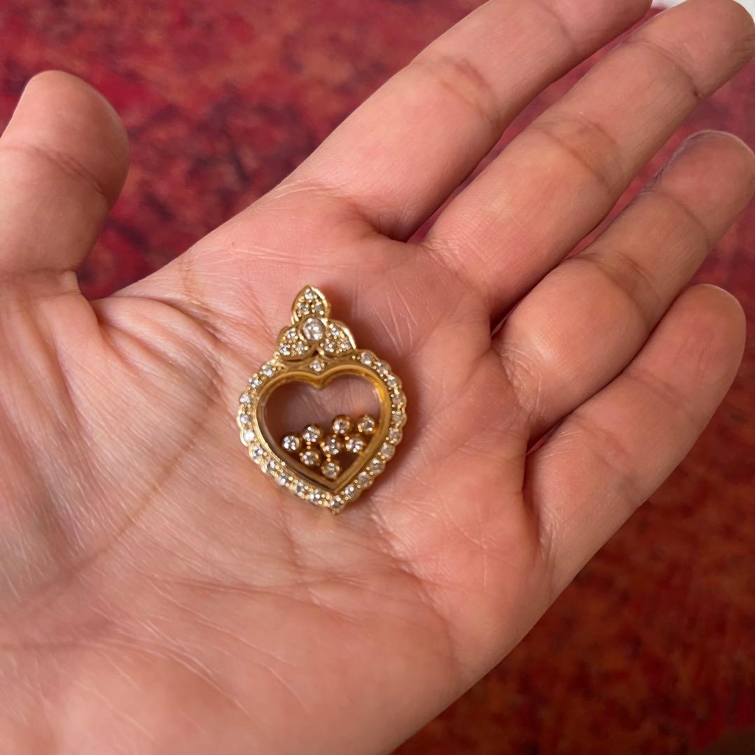 【AB SHOP】ショパール ハッピーダイヤ ムービング風 ハートK18