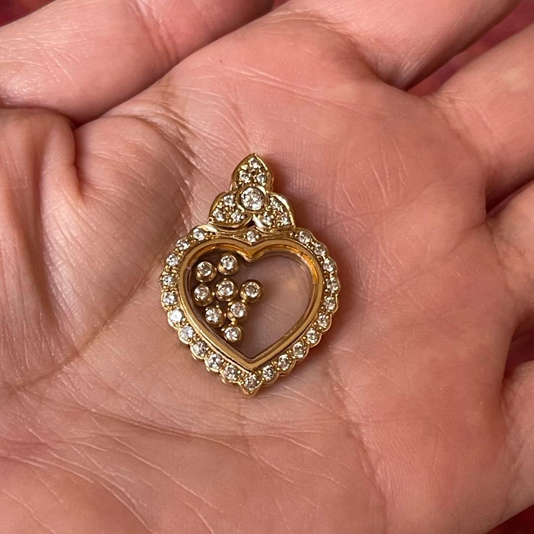 【AB SHOP】ショパール ハッピーダイヤ ムービング風 ハートK18