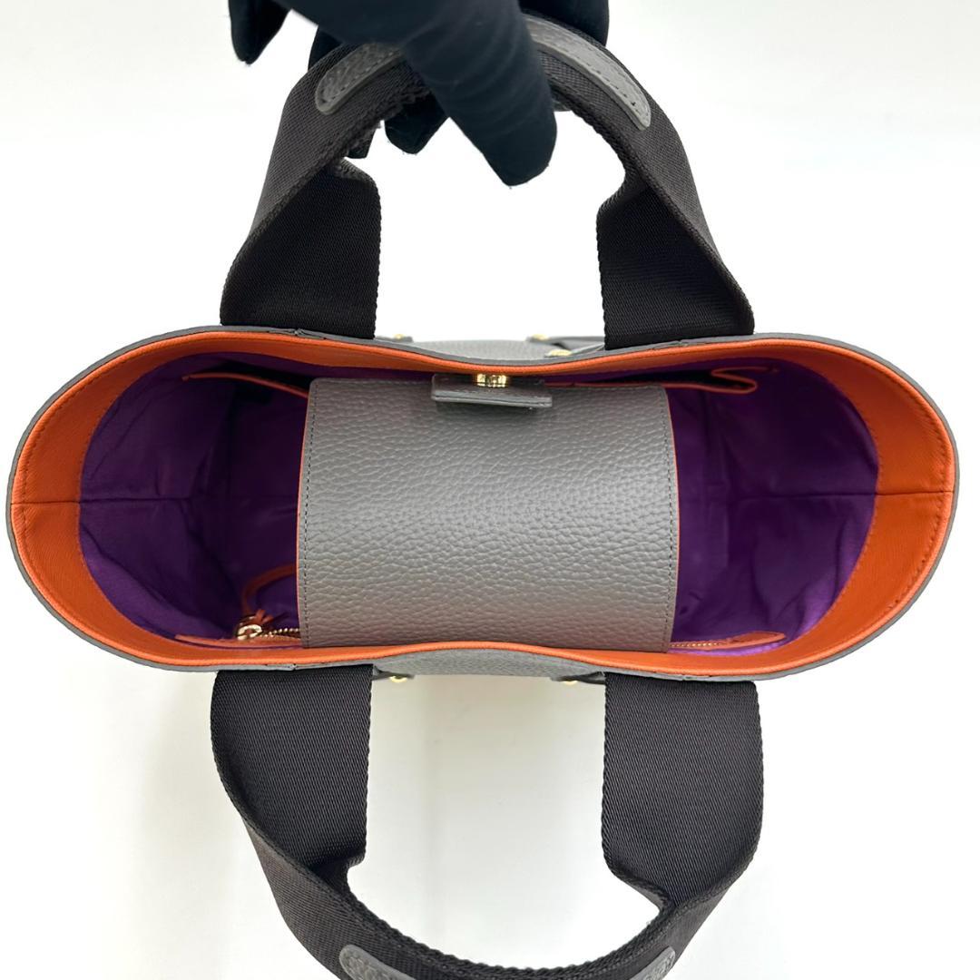 極美品★A.D.M.J. デイリートート ロゴエンブレム ハンドバッグ トート