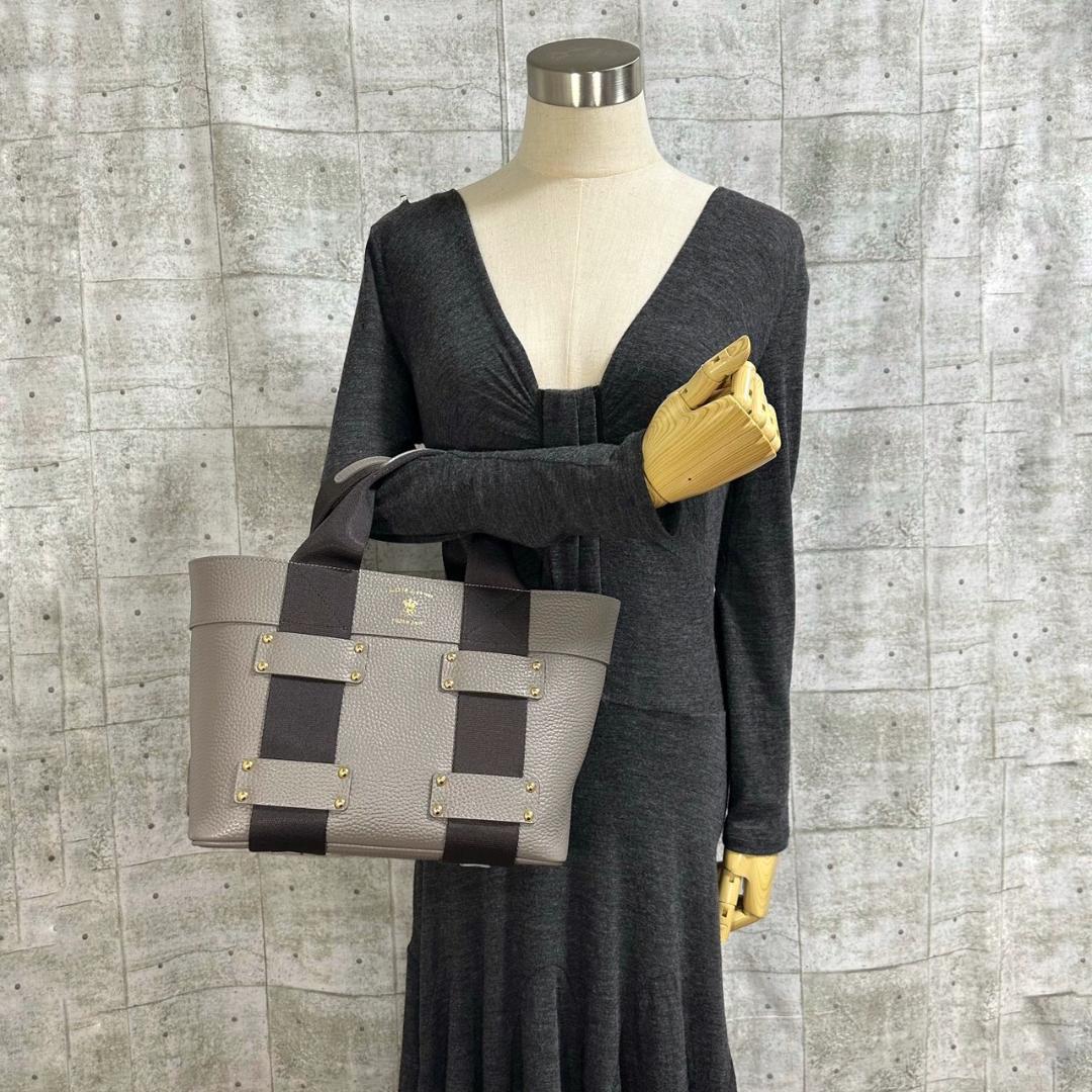 極美品★A.D.M.J. デイリートート ロゴエンブレム ハンドバッグ トート