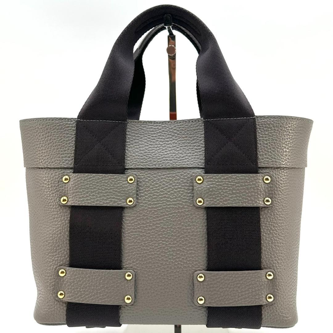 極美品★A.D.M.J. デイリートート ロゴエンブレム ハンドバッグ トート