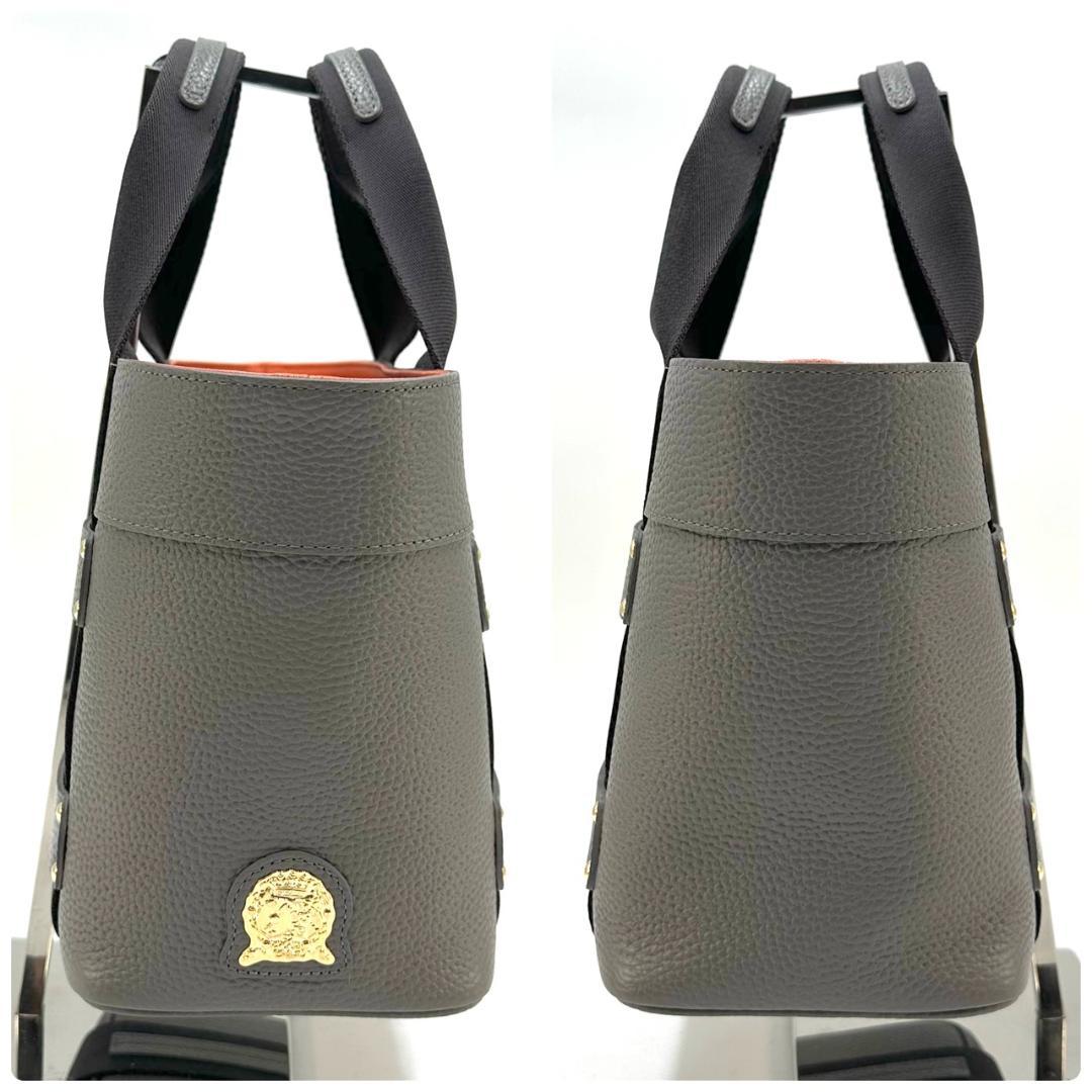 極美品★A.D.M.J. デイリートート ロゴエンブレム ハンドバッグ トート