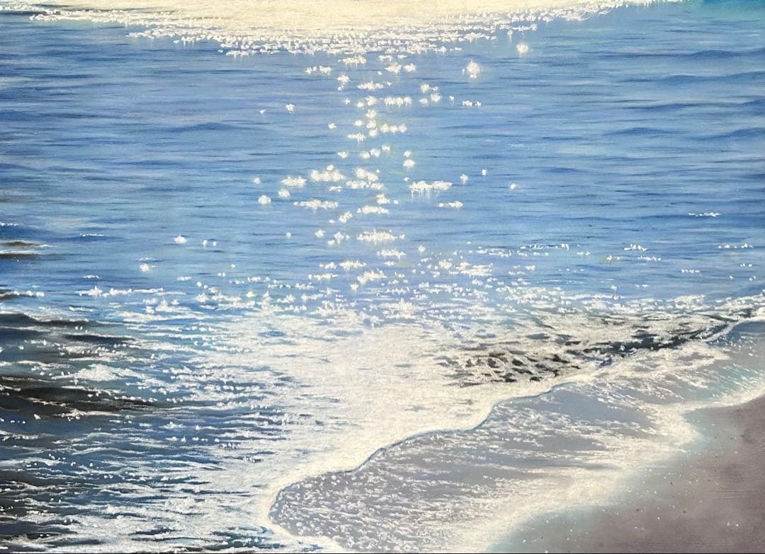 海の輝き パステル画 原画
