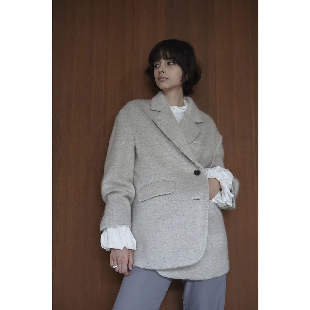 clane クラネ ミックスシャギーオーバーテーラードジャケット