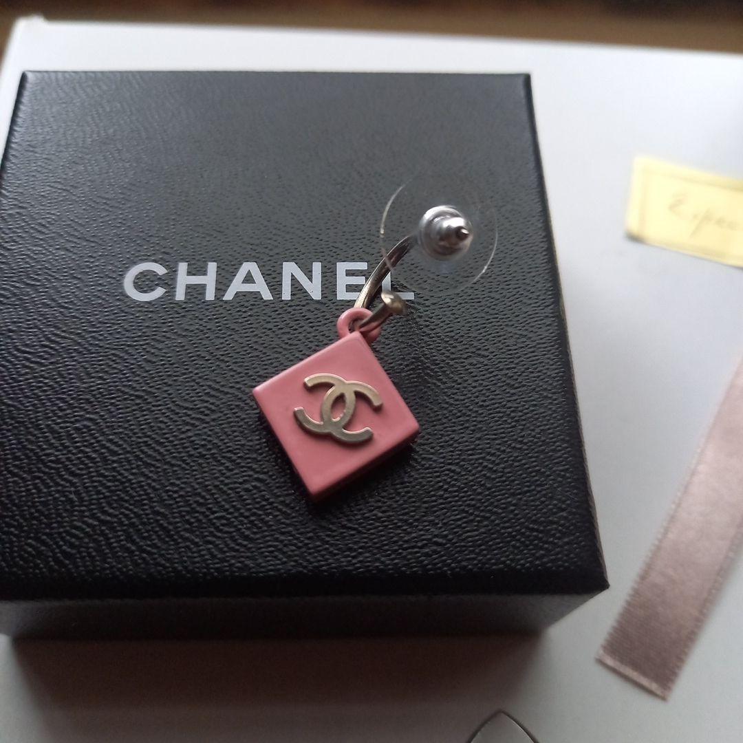 CHANELピアス　ピンクココマークスイング(片耳)