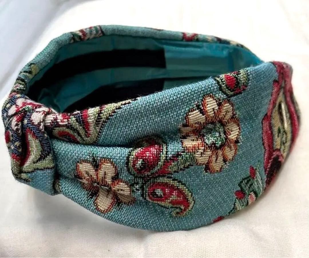 ラ・マジョリーナ　ゴブラン織　カチューシャ　ブルー✨