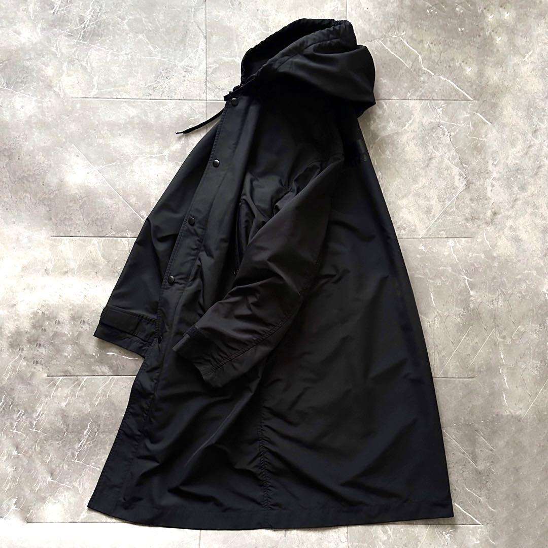08sircus ナイロン フーデッド コート ブラック サイズXL モッズ