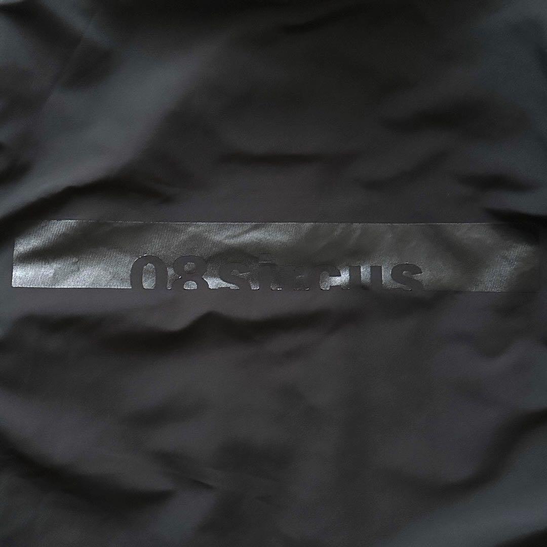 08sircus ナイロン フーデッド コート ブラック サイズXL モッズ