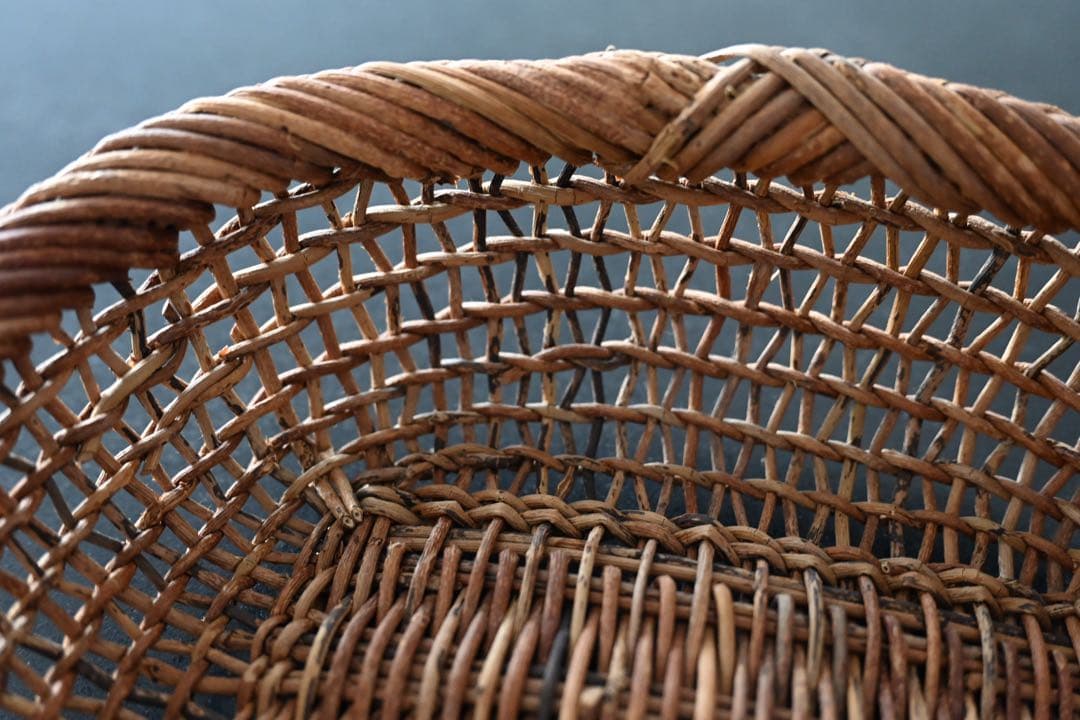 【中川原信一】あけび籠 パン籠 平籠