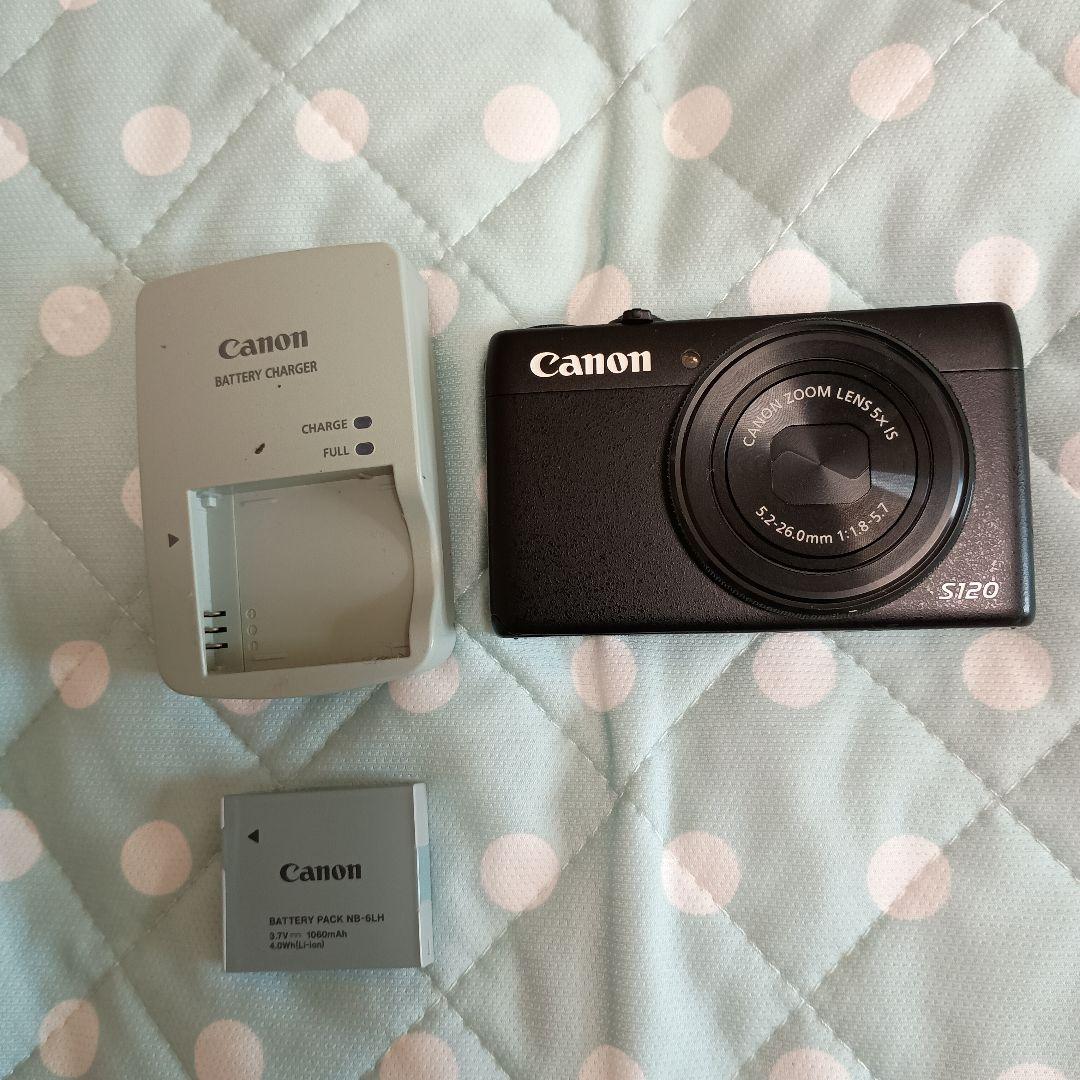 【中古】PowerShot S120。レザーのケースとストラップ付