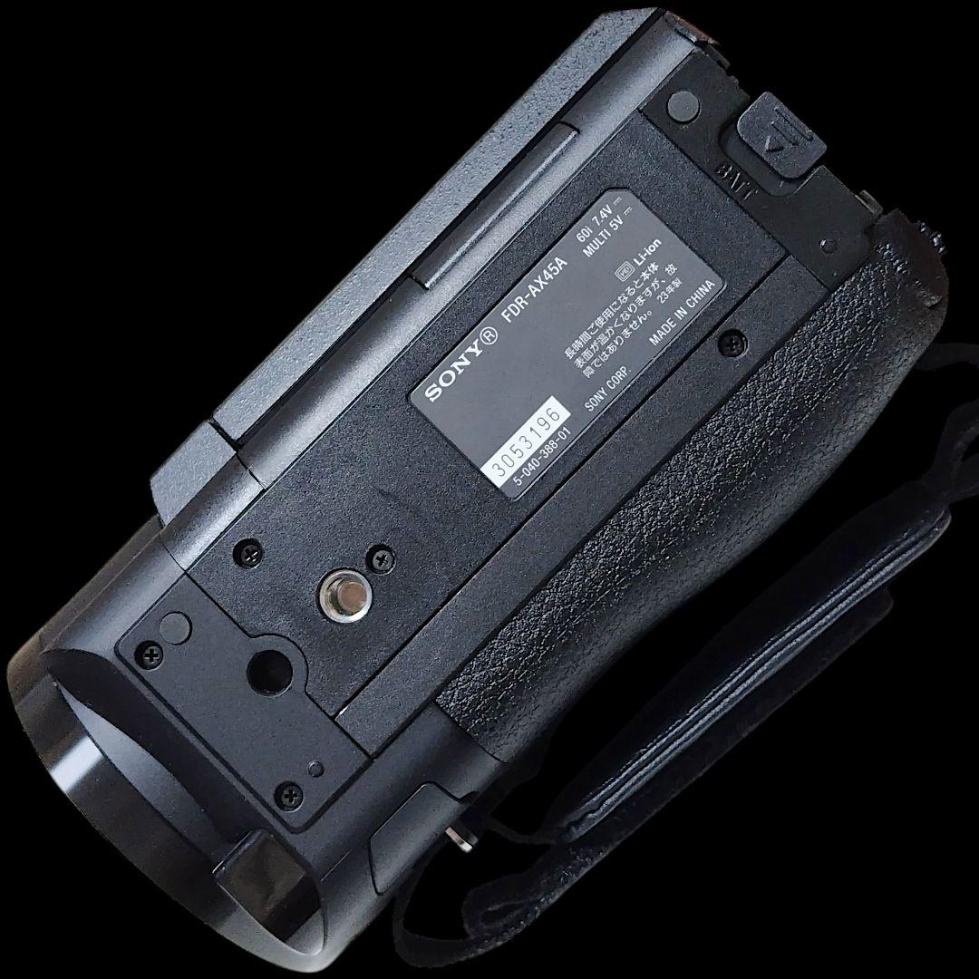 【美品】SONY ソニー 高性能 4Kビデオカメラ FDR-AX45A ブラック