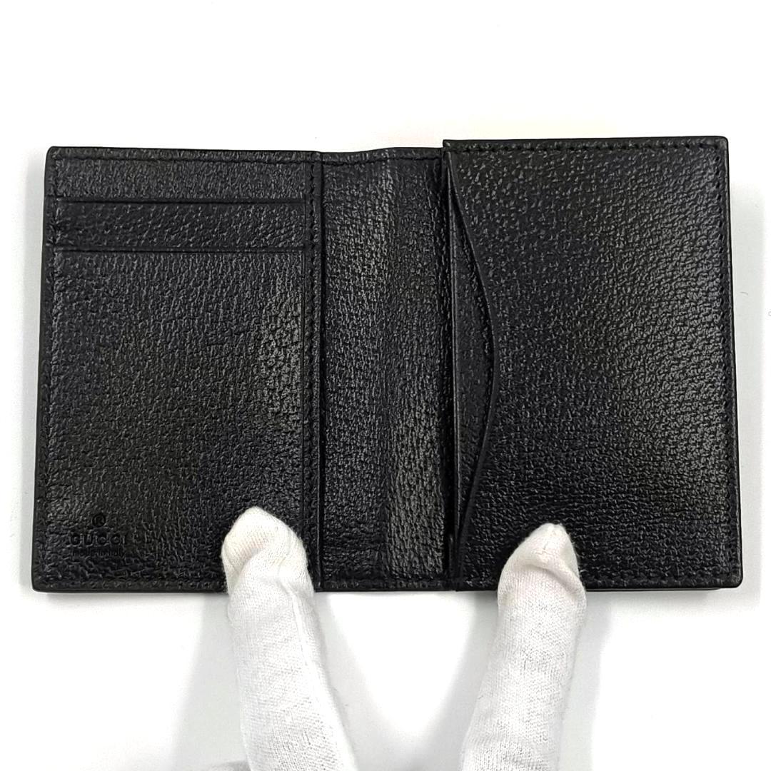 未使用級✨️袋付　グッチ カードケース パスケース 名刺入 GG マーモント 黒
