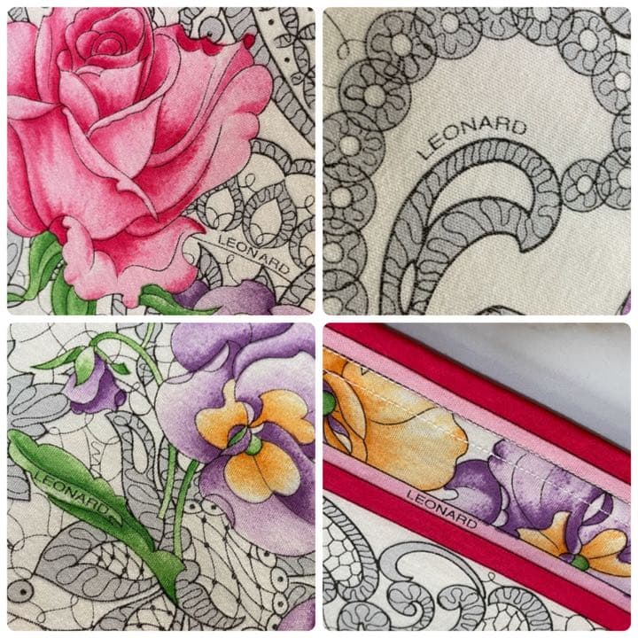 【美品】LEONARD ローズ柄　スカート　セットアップ　M