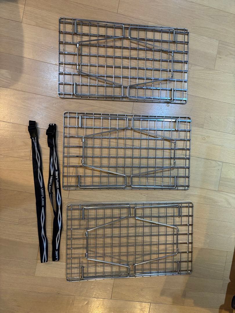 UNIFLAME フィールドラック シルバー 3点 コンベンションベルト2本