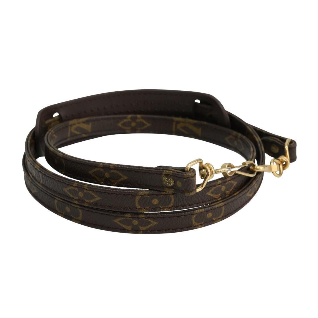 美品 ルイヴィトン モノグラム ショルダーストラップ ブラウン 旧金具