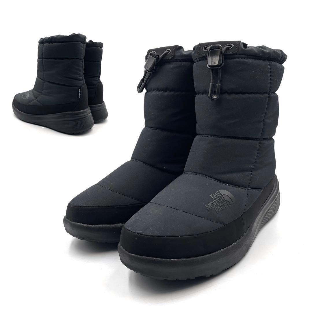 《未使用級》ノースフェイス ヌプシ スノー ブーツ 防水加工 黒系 24.0cm