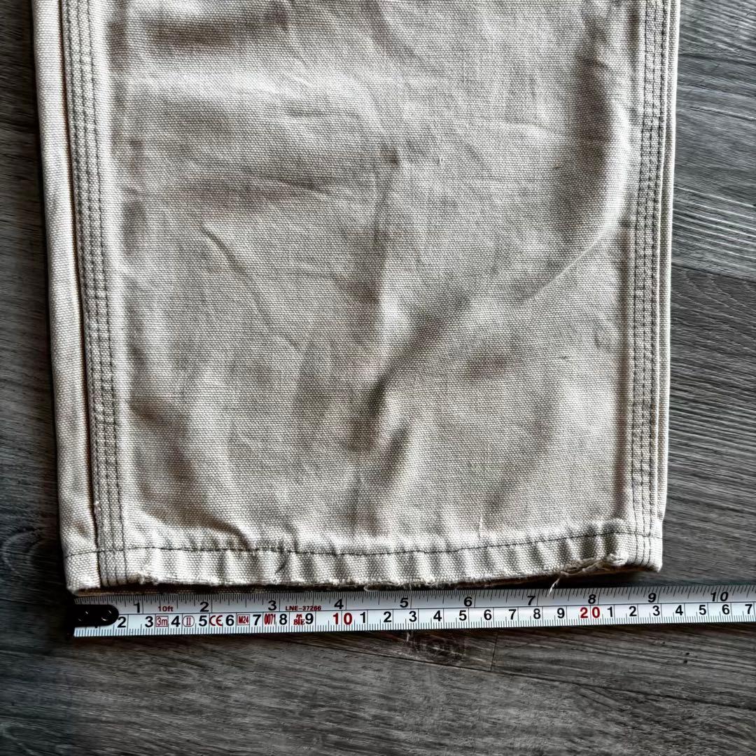 【USA製カーハートダブルニーペインターパンツ B01 W36フェード茶#620