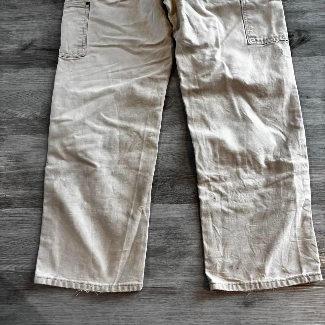 【USA製カーハートダブルニーペインターパンツ B01 W36フェード茶#620
