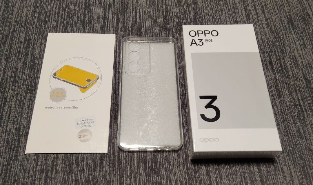 ■新品 OPPO A3 5G パープル 楽天モバイル ケース・フィルム付■