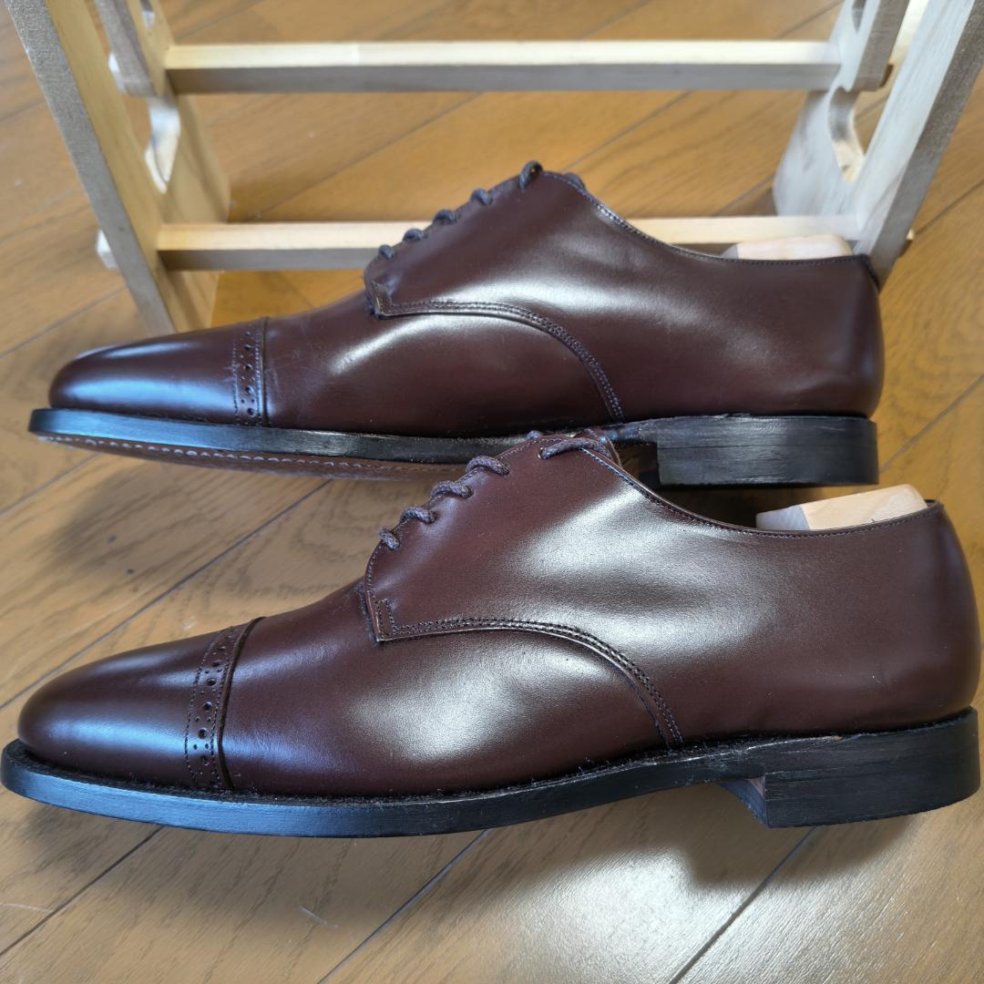 美品リカラー済 キャップトゥ ジョンストン＆マーフィー ブラウン 10　USA製